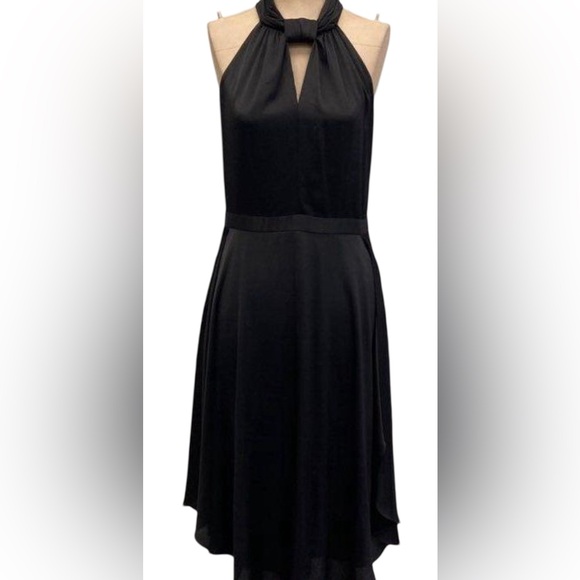 RACHEL ROY NWT Black Halter Neck High Low Knot Front Cocktail